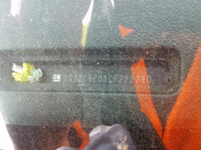 1G1ZC5E03CF222790 - 2012 CHEVROLET MALIBU 1LT ლურჯი ფოტო 10