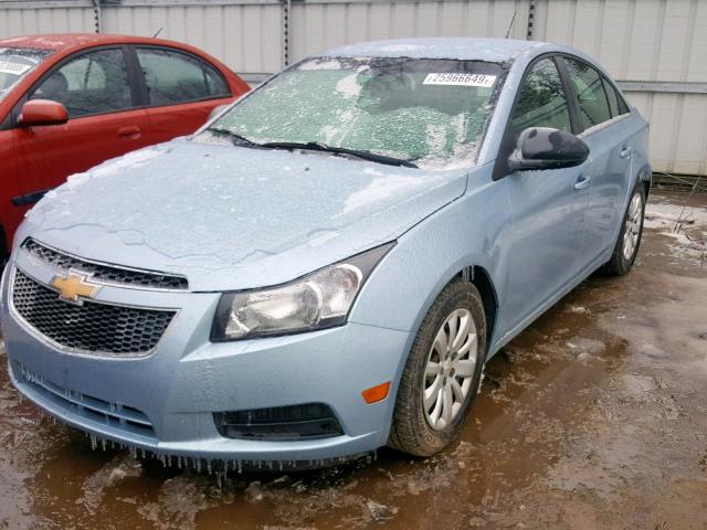 1G1PC5SH5B7287022 - 2011 CHEVROLET CRUZE LS BLUE photo 2