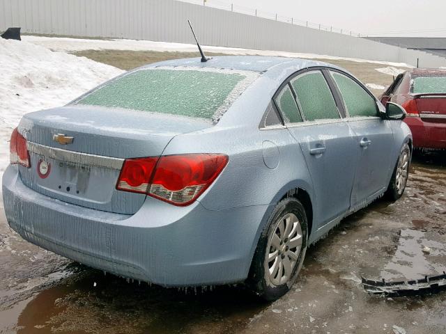 1G1PC5SH5B7287022 - 2011 CHEVROLET CRUZE LS BLUE photo 4