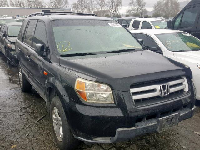 5FNYF28106B038462 - 2006 HONDA PILOT LX BLACK photo 1