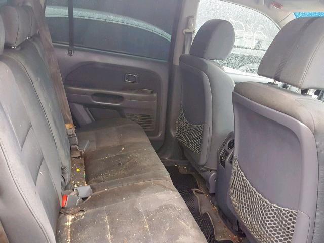 5FNYF28106B038462 - 2006 HONDA PILOT LX BLACK photo 6