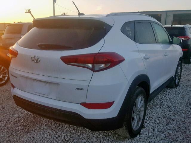 KM8J3CA40GU177158 - 2016 HYUNDAI TUCSON LIM WHITE photo 4