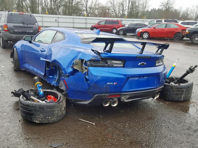 1G1FJ1R69J0183252 - 2018 CHEVROLET CAMARO ZL1 蓝色 照片 3