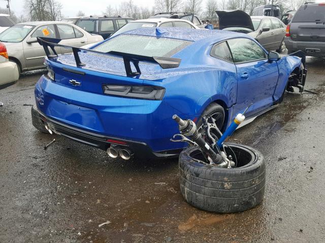 1G1FJ1R69J0183252 - 2018 CHEVROLET CAMARO ZL1 蓝色 照片 4