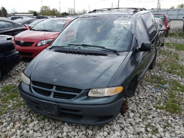 2B4GP45R0YR830162 - 2000 DODGE CARAVAN SE BLACK photo 2