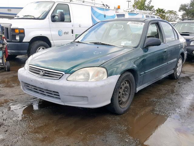 2HGEJ6614XH561122 - 1999 HONDA CIVIC BASE GREEN photo 2