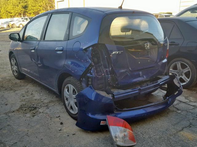 JHMGE88249S039856 - 2009 HONDA FIT BLUE photo 3