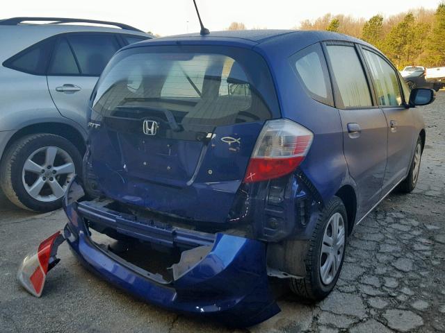 JHMGE88249S039856 - 2009 HONDA FIT BLUE photo 4