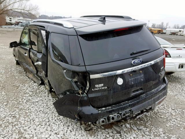 1FM5K8FHXGGC70572 - 2016 FORD EXPLORER L BLACK photo 3