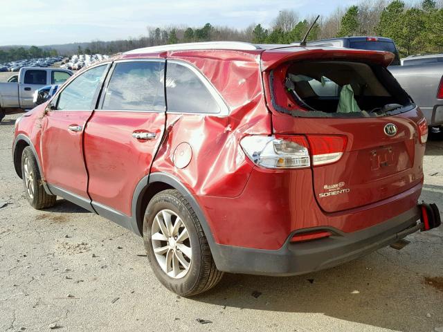 5XYPG4A53GG150071 - 2016 KIA SORENTO LX BURGUNDY photo 3