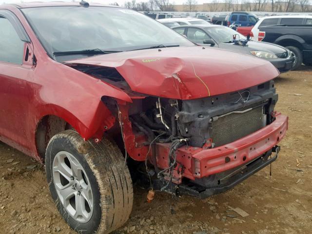 2FMDK4JC4CBA81269 - 2012 FORD EDGE SEL RED photo 9