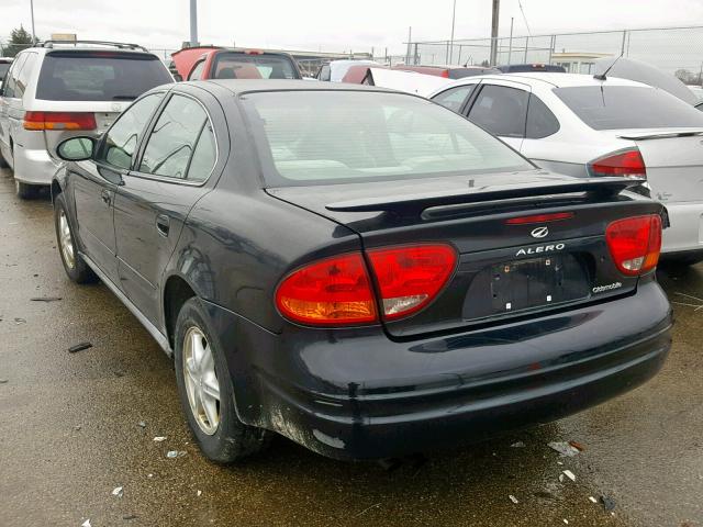 1G3NL52F64C161212 - 2004 OLDSMOBILE ALERO GL BLACK photo 3