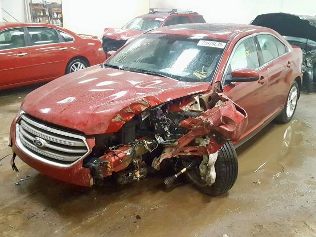 1FAHP2E83EG110540 - 2014 FORD TAURUS SEL RED photo 2