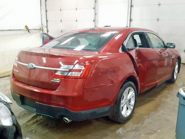 1FAHP2E83EG110540 - 2014 FORD TAURUS SEL RED photo 4