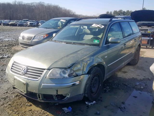 WVWND63B13E324737 - 2003 VOLKSWAGEN PASSAT GL GREEN photo 2