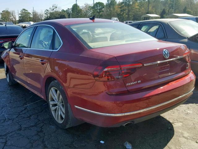 1VWBA7A34JC020305 - 2018 VOLKSWAGEN PASSAT SE RED photo 3