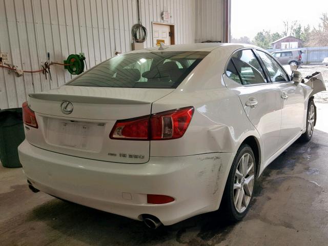 JTHCE5C22B5000319 - 2011 LEXUS IS 350 WHITE photo 4