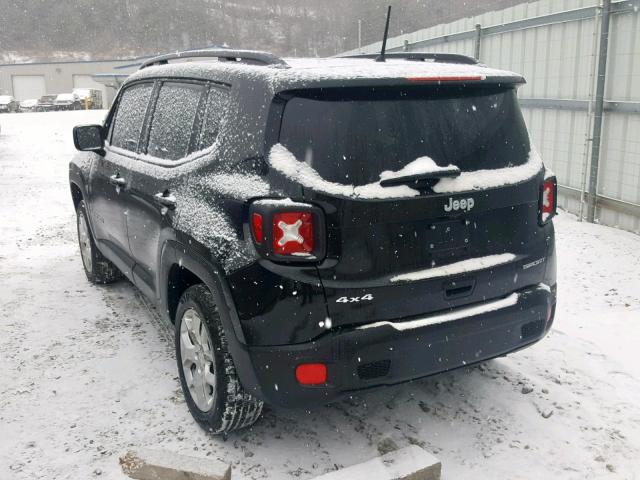 ZACCJBAB5JPJ27311 - 2018 JEEP RENEGADE S შავი ფოტო 3