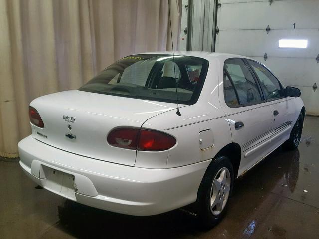 1G1JC524117422014 - 2001 CHEVROLET CAVALIER B WHITE photo 4