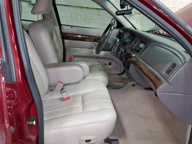 2MEHM75V48X633245 - 2008 MERCURY GRAND MARQ RED photo 5