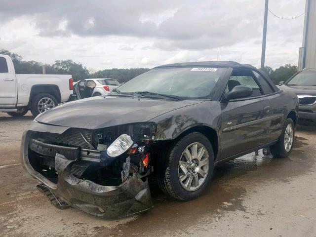 1C3EL55R54N239641 - 2004 CHRYSLER SEBRING LX CHARCOAL photo 2