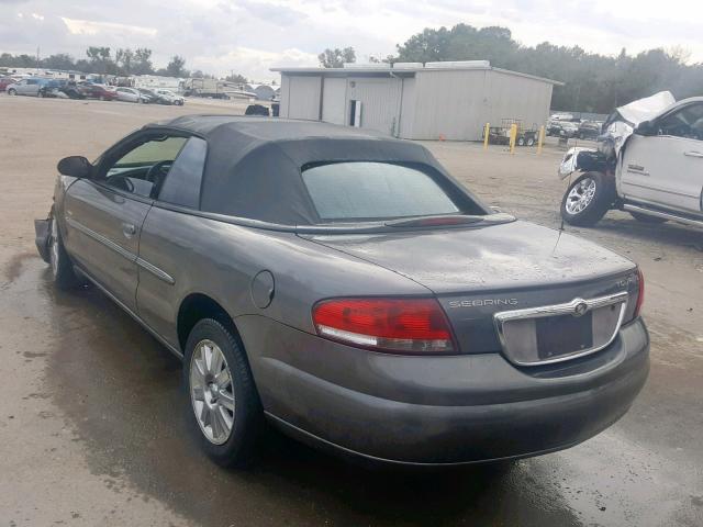 1C3EL55R54N239641 - 2004 CHRYSLER SEBRING LX CHARCOAL photo 3