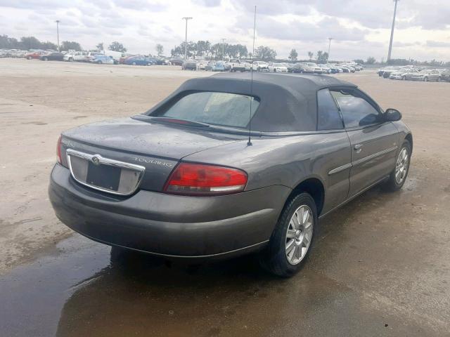 1C3EL55R54N239641 - 2004 CHRYSLER SEBRING LX CHARCOAL photo 4