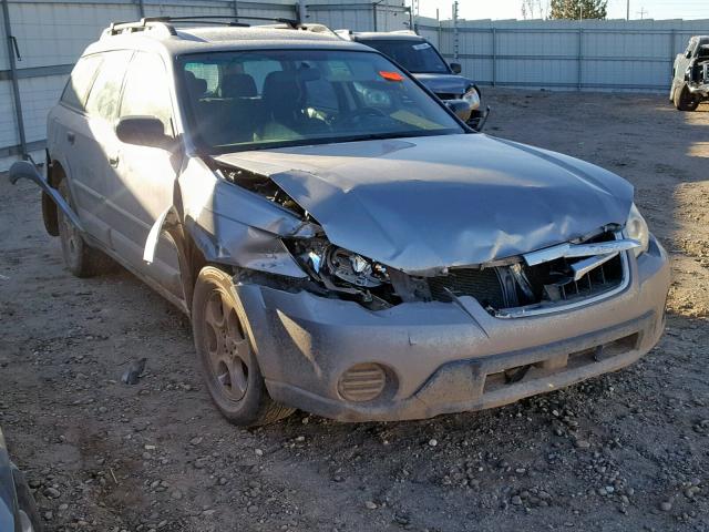 4S4BP60C086350458 - 2008 SUBARU OUTBACK SILVER photo 1