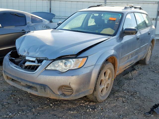 4S4BP60C086350458 - 2008 SUBARU OUTBACK SILVER photo 2