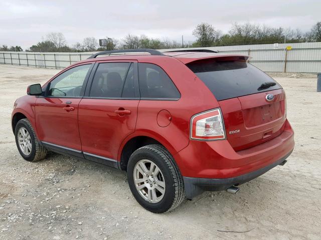 2FMDK48C98BA94466 - 2008 FORD EDGE SEL RED photo 3