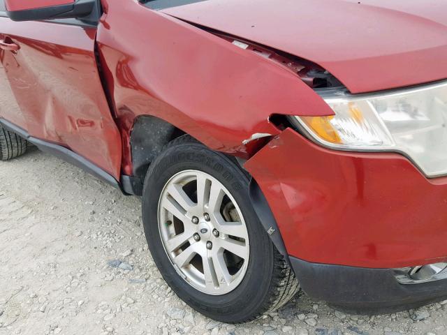 2FMDK48C98BA94466 - 2008 FORD EDGE SEL RED photo 9