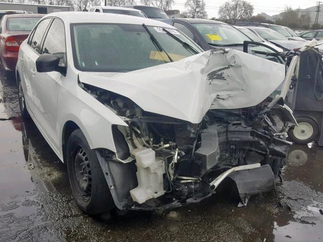 3VW2K7AJ5EM321648 - 2014 VOLKSWAGEN JETTA BASE WHITE photo 1