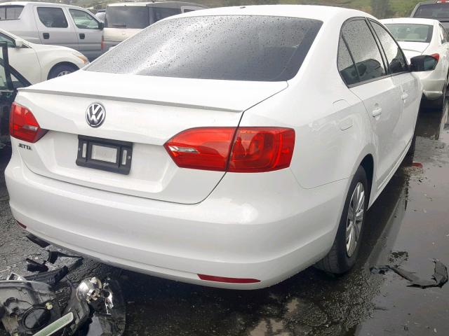 3VW2K7AJ5EM321648 - 2014 VOLKSWAGEN JETTA BASE WHITE photo 4