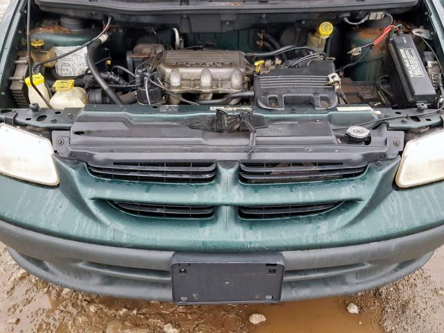 2B4FP2534XR206214 - 1999 DODGE CARAVAN GREEN photo 7