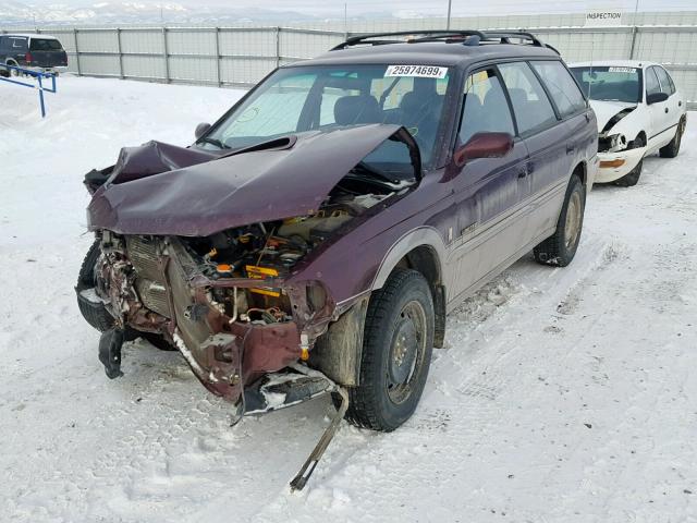 4S3BG685XX7629810 - 1999 SUBARU LEGACY OUT MAROON photo 2