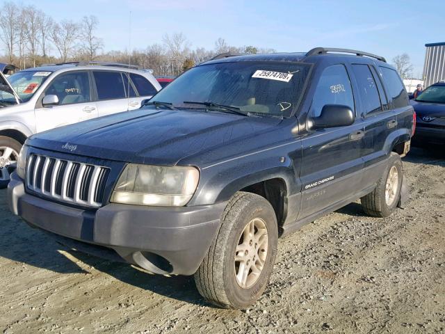 1J4GX48S74C117838 - 2004 JEEP GRAND CHER BLACK photo 2