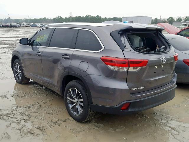 5TDKZRFH0JS265516 - 2018 TOYOTA HIGHLANDER GRAY photo 3