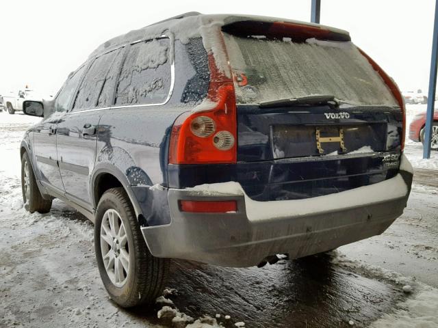 YV1CZ91H741107181 - 2004 VOLVO XC90 T6 BLUE photo 3