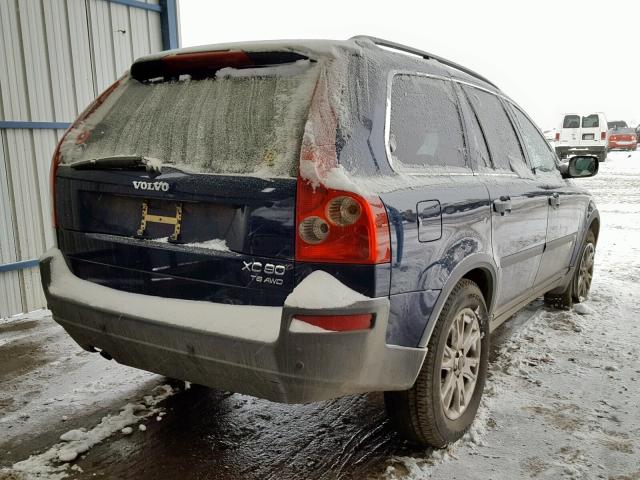 YV1CZ91H741107181 - 2004 VOLVO XC90 T6 BLUE photo 4