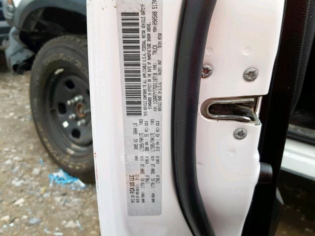 1C6RR7YT7GS118718 - 2016 RAM 1500 REBEL WHITE photo 10