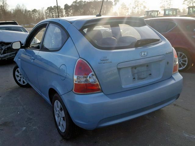 KMHCM3ACXAU165085 - 2010 HYUNDAI ACCENT BLU BLUE photo 3