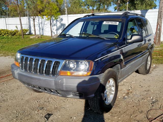 1J4GX48S91C541937 - 2001 JEEP GRAND CHER BLUE photo 2