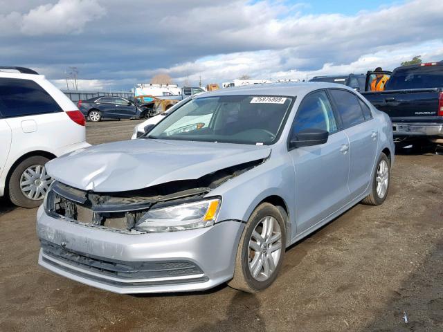 3VW2K7AJ1FM217952 - 2015 VOLKSWAGEN JETTA BASE 银色 照片 2