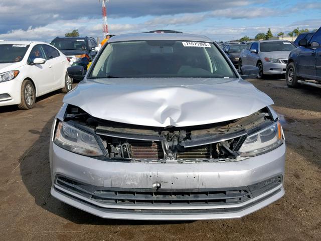 3VW2K7AJ1FM217952 - 2015 VOLKSWAGEN JETTA BASE 银色 照片 9