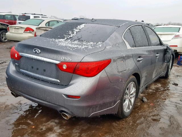 JN1BV7AR2FM395514 - 2015 INFINITI Q50 BASE GRAY photo 4