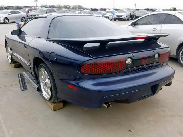 2G2FV22GX22129676 - 2002 PONTIAC FIREBIRD F BLUE photo 3