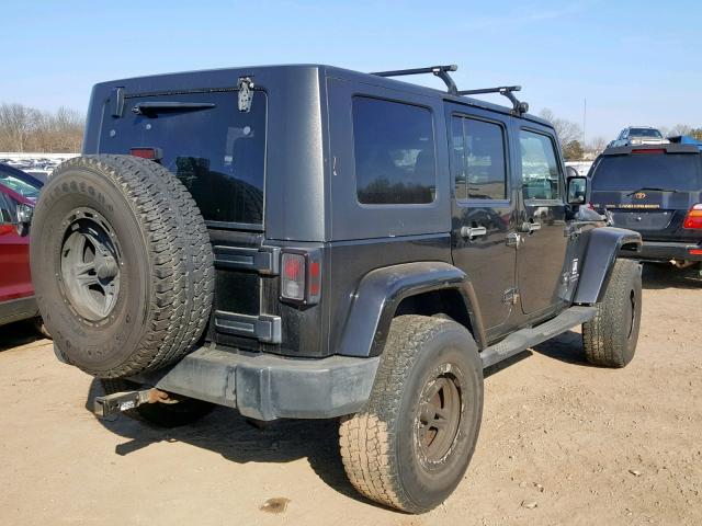 1J8GA591X7L162823 - 2007 JEEP WRANGLER S BLACK photo 4