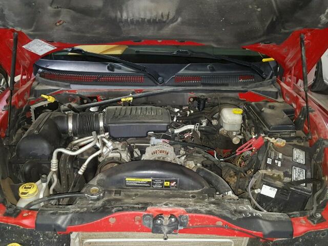 1D7HW58N65S152123 - 2005 DODGE DAKOTA QUA RED photo 7