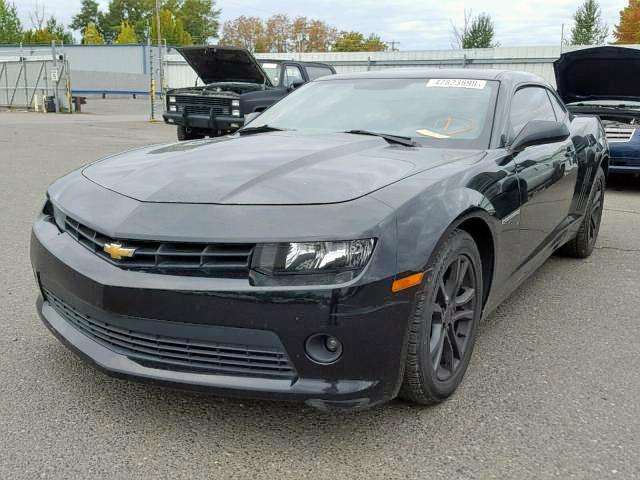 2G1FE1E30E9146070 - 2014 CHEVROLET CAMARO LS BLACK photo 2