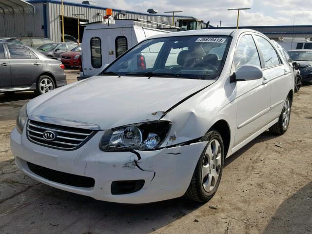 KNAFE221195611276 - 2009 KIA SPECTRA EX WHITE photo 2